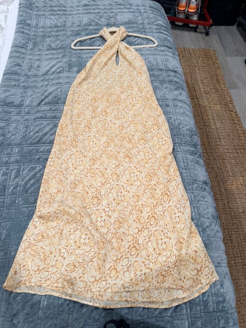 Show me your Mumu Yellow Halterneck Maxi Dress - Size XS - BNWT